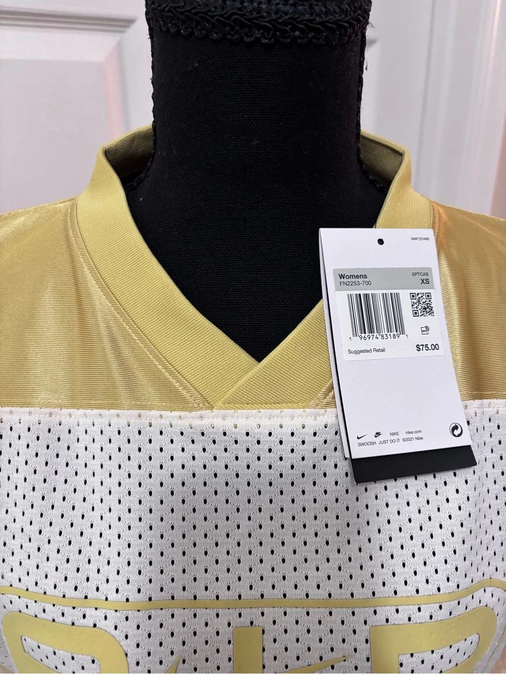 Nike Air Y2K Football Jersey Dress Womens Golden & White FN2253 -700